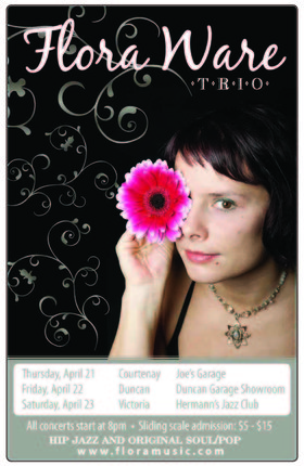 Sat. Apr 23rd 2011 - Jazz/Soul/Pop singer at Hermann's: Flora Ware Trio - May 13th @ Hermann's Jazz Club