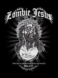 Zombie Jesus - Classic Tattoo Black Hoodie