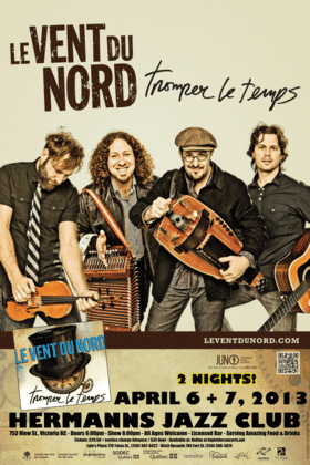 Sat. Apr 6th 2013 - FROM QUEBEC: TRADITIONAL FOLK MUSIC MIXED WITH SWI... - May 25th @ Hermann's Jazz Club