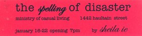 Sheila ie : The Spelling of Disaster - May 13th @ 