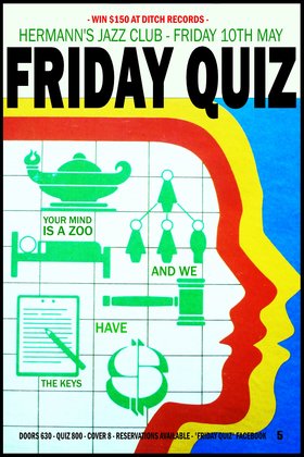 Fri. May 10th 2013 - ** WIN $150 at DITCH RECORDS **: THE FRIDAY QUIZ - May 25th @ Hermann's Jazz Club