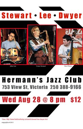 Wed. Aug 28th 2013 - : Stewart Lee Dwyer Trio - May 8th @ Hermann's Jazz Club