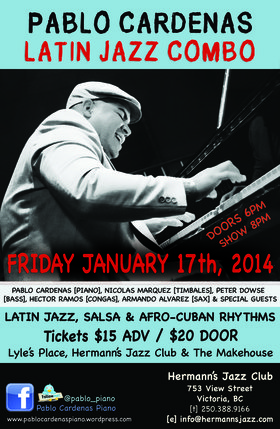 Fri. Jan 17th 2014 - An evening of Latin Jazz and Afro-Cuban rhythms w... - May 8th @ Hermann's Jazz Club