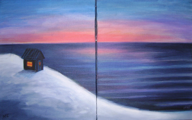 Alexandra\'s Painting (diptych) by 
James Nye
