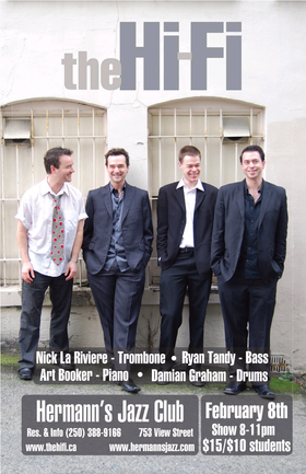 Sat. Feb 8th 2014 - The HiFi: Damian Graham (drums), Nick La Riviere (... - May 8th @ Hermann's Jazz Club