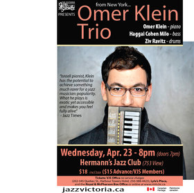Wed. Apr 23rd 2014 - : Omer Klein Trio - May 8th @ Hermann's Jazz Club