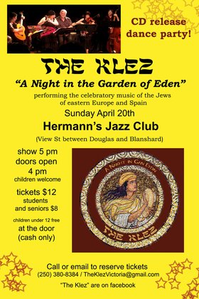 Sun. Apr 20th 2014 - The Klez CD release: The Klez - May 8th @ Hermann's Jazz Club
