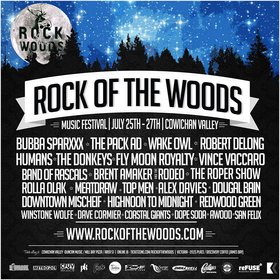 Bubba Sparxxx, Robert Delong, The Pack A.D., Wake Owl, Fly Moon Royalty, Vince Vaccaro, The Roper Show, Humans, Brent Amaker and the Rodeo, Rolla Olak, Redwood Green, Band of Rascals @ 4383 Irvine Road - Rock of the Woods Ranch Jul 25 2014 - Jun 24th @ 4383 Irvine Road - Rock of the Woods Ranch