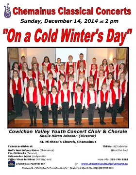 Cowichan Valley Youth Concert Choir and Chorale @ St. Michael's Church Dec 14 2014 - Jun 24th @ St. Michael's Church