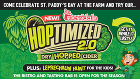 Hoptimized 2.0 Release & Leprechaun Treasure Hunt @ Merridale Cidery & Distillery Mar 12 2016 - Jun 25th @ Merridale Cidery & Distillery
