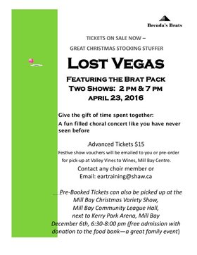 Lost Vegas - Featuring the Brat Pack @ Pioneer Square Mall Theatre Dec 31 1969 - Jun 25th @ Pioneer Square Mall Theatre