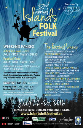 32nd Annual Islands Folk Festival @ Providence Farm Jul 22 2016 - Jun 25th @ Providence Farm
