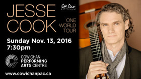 Jesse Cook, One World Tour @ Cowichan Performing Arts Centre Nov 13 2016 - Jun 25th @ Cowichan Performing Arts Centre
