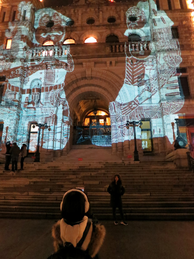 Projections NYE 2017 by 
Luke Ramsey, Interarts