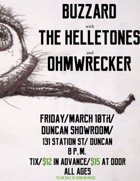Rock and Roll Extravaganza: BuzzArd, The Helletones, OhmWrecker @ Duncan Showroom, Downstairs Mar 10 2017 - Jun 25th @ Duncan Showroom, Downstairs