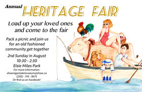 Shawnigan Lake Heritage Fair and Family Picnic @ Elsie Miles Community Park Aug 13 2017 - Jun 25th @ Elsie Miles Community Park