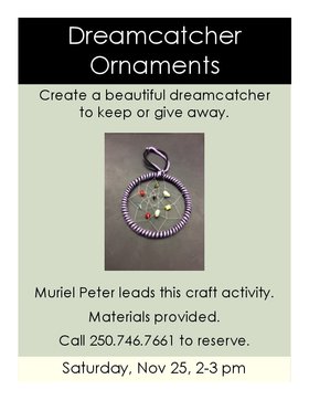 Make a Dreamcatcher! @ Vancouver Island Regional Library (Cowichan Branch) Nov 25 2017 - Jun 25th @ Vancouver Island Regional Library (Cowichan Branch)