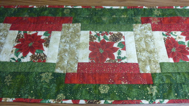 Table Runner - Poinsettia by 
Della Cronkrite