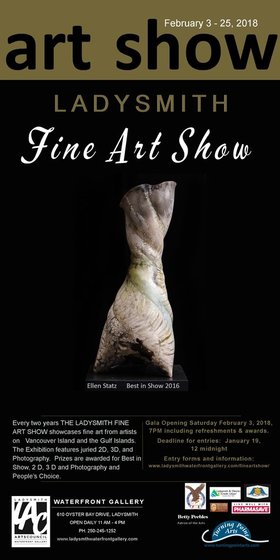 8th Annual Ladysmith Fine Art Show @ Ladysmith Waterfront Gallery Feb 3 2018 - Jun 25th @ Ladysmith Waterfront Gallery