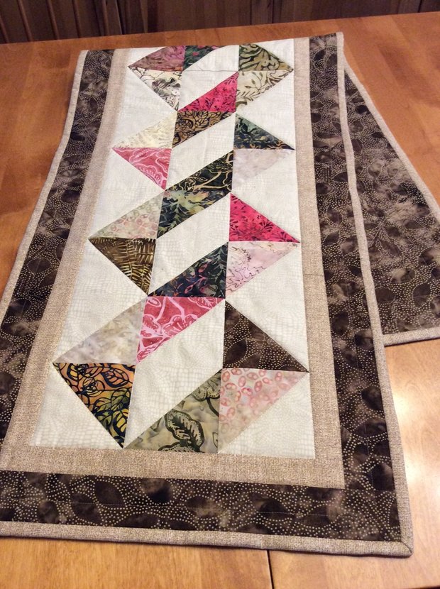 Table Runner Batik Ribbon by 
Della Cronkrite