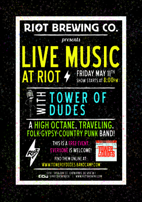 The Tower of Dudes @ Riot Brewing Co. May 11 2018 - Jun 25th @ Riot Brewing Co.