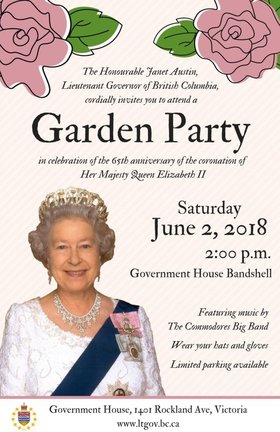 Garden Party: Commodores Big Band, Kim Greenwood @ Government House Bandshell, 1401 Rockland Ave. Jun 2 2018 - Jun 16th @ Government House Bandshell, 1401 Rockland Ave.