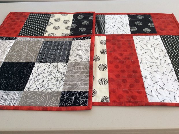 Placemats - Grunge Red (6) by 
Della Cronkrite