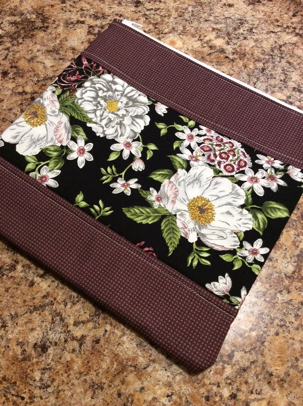Garden Flower Pouch Zippered by 
Della Cronkrite