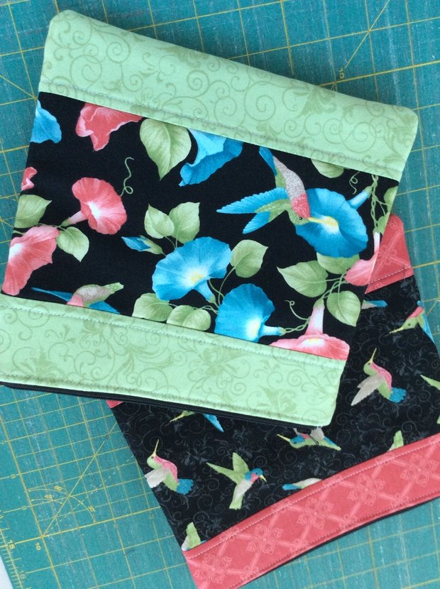 Hummingbird Pouch Zippered by 
Della Cronkrite