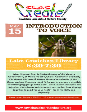 Introduction to Voice @ Cowichan Lake Library May 15 2019 - Jun 26th @ Cowichan Lake Library