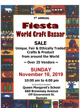 Fiesta Ethical Trade Fair @ Queen Margaret's School Nov 10 2019 - Jun 27th @ Queen Margaret's School