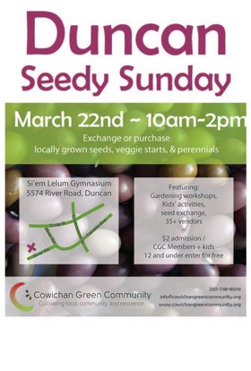 Seedy Sunday @ Si'em lelum Gym Mar 22 2020 - Jun 27th @ Si'em lelum Gym