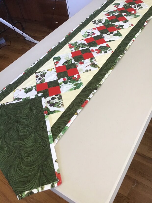 Berries & Butterfly Table Runner by 
Della Cronkrite