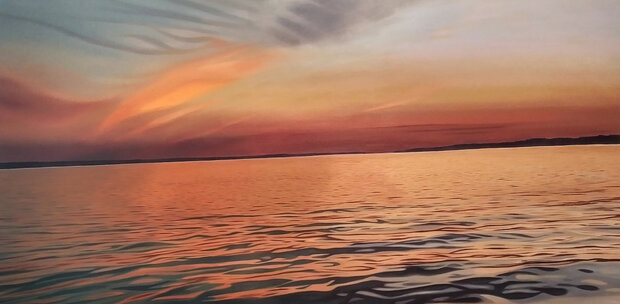 Fire Light on the Bay by 
James Nye