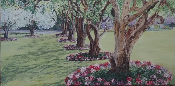 In A Line (At Butchart Gardens) by 
Laurel Rossnagel