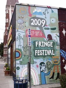 Victoria Fringe Festival mural by 
Peter Allen