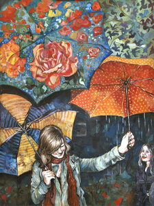 Joyful/Umbrellas by 
Laura Bonnie