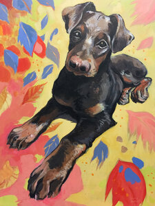Mickey (portrait of a dog) by 
Laura Bonnie