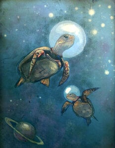 Serenity (Space Turtles) by 
Laura Bonnie