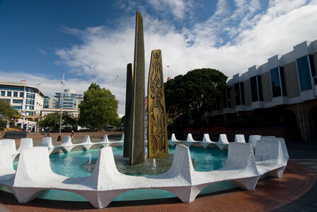 Ceramic Fins of Centennial Square Fountain by 
Jack Wilkinson