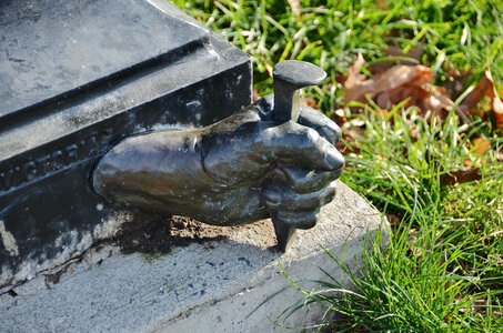 Hands of Time - Holding a Railway Spike by 
Crystal Przybille