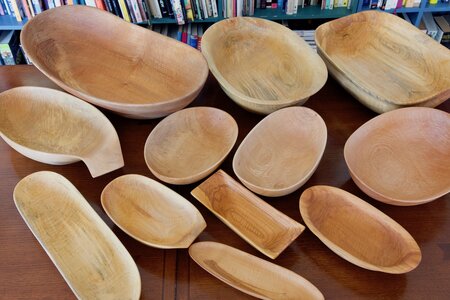A selection of hand carved bowls made with local hardwoods. by 
Daniel Lacy