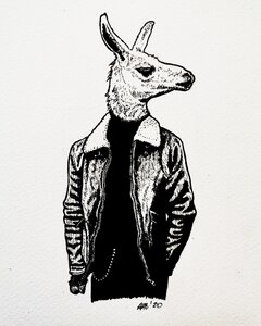 Lloitering - Original Pen and Ink Artwork by 
Adam Bartosik
