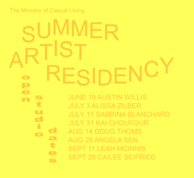 MoCL Summer Artist Residency - May 25th @ The Ministry of Casual Living
