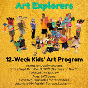 Art Explorers: Kids' Art Program @ Ladysmith Waterfront Gallery Dec 9 2021 - Jun 26th @ Ladysmith Waterfront Gallery
