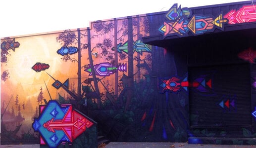 PK Sound Mural by 
Logan Ford, kristopher ray, 
Ian George