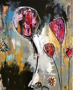 Magenta Floats by 
Gabriela Hirt