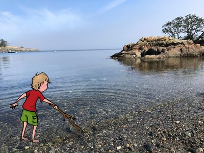 Boy at Telegraph Cove by 
Val Lawton