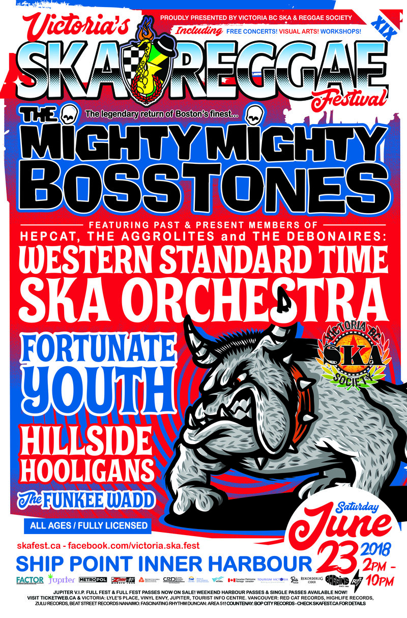 The Mighty Mighty Bosstones, Western Standard Time Ska Orchestra, Fortunate Youth, Hillside Hooligans, The Funkee Wadd @ Ship Point (Inner Harbour) Jun 23 2018 - May 6th @ Ship Point (Inner Harbour)
