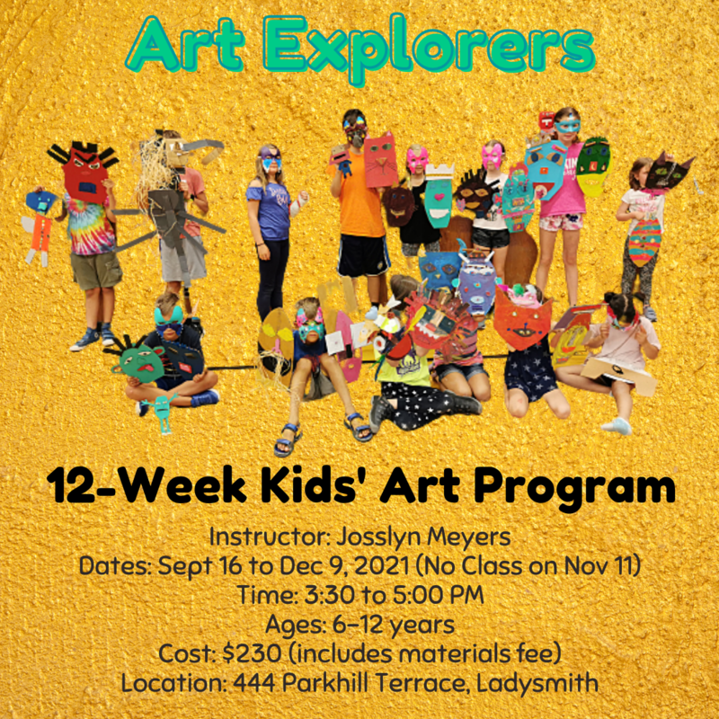 Art Explorers: Kids' Art Program @ Ladysmith Waterfront Gallery Dec 9 2021 - May 6th @ Ladysmith Waterfront Gallery